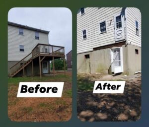 before and after demolition job in MA